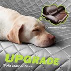 Pecute Dog Car Seat Cover for Back Seat 53.54 * 23.62 in, Car Window Fixing for Maximum Car Protection, Leather Fabric Back Seat Extender for Dogs, Waterproof & Scratch-Resistant, Support to 330 lbs