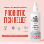 SKOUT'S HONOR Probiotic Itch Relief Spray for Dogs, 8 oz, 2-Pack | Natural, Vegan, Non-Medicated Microbiome-Friendly Formula for Long-Lasting Relief, with Soothing Aloe and Avocado Oil