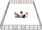 Dog Playpen,32/40/45 Inch Height in Heavy Duty, Folding Indoor Outdoor Anti-Rust Dog Exercise Fence, Portable Pet Playpen with Door for Large Medium Small Dogs and Pet (40 Panels, 40 Inch) Silver