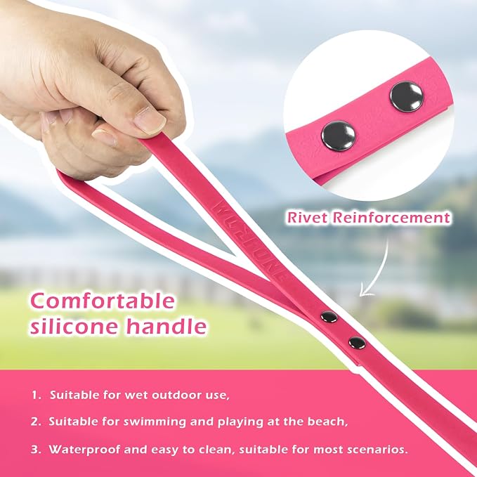 Wolfone Waterproof Dog Leash 17FT Long Line Recall Training Leash | Durable Dog Leash PVC coated waterproof surface resists dirt and odors strong nylon core for training walking and hiking