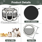 Siedihit Dog Cat Playpen, Puppy Pet Playpen Indoor for Small Dog Crate Tent | Cage Outdoor, Portable Pop Up Dogs Enclosure Kennel with Carrying Case for Dogs/Cats/Rabbits (Cute, Small)