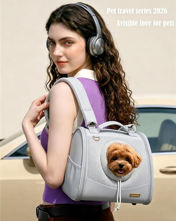 Small Dog Cat Chest Carrier Backpack,Adjustable Ventilated Front Facing Backpack Carrier for Small Dogs Cats Puppy,Airline Approved Lightweight Doggy Backpack for Travel Hiking Outdoor