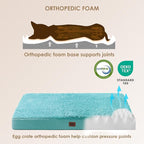 EHEYCIGA Orthopedic Dog Bed Extra Large with Removable Washable Cover,50x36 | Egg Crate Foam Support,Durable Oxford fabric,Non-Slip Bottom,Machine Washable,Soft Waterproof Plush Pet Bed Mat For Crate