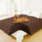 Smiry Waterproof Dog Bed Cover, Reversible Pet Blanket for Sofa Couch | Soft Washable Dog Blanket, Leakproof Couch Cover for Dogs Cats & Furniture Protection, 82x82, Brown/Chocolate