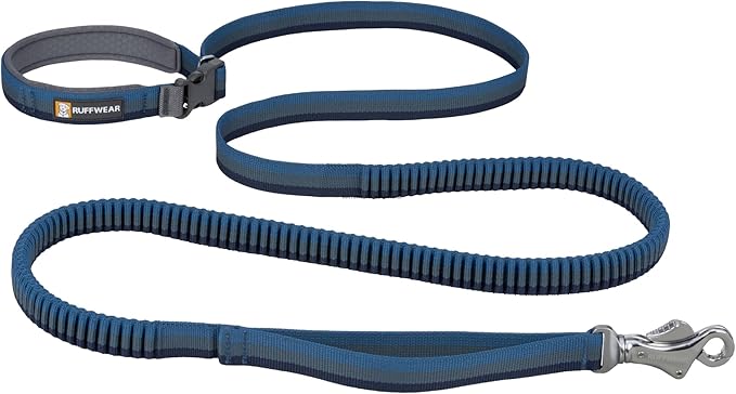 Ruffwear, Roamer Bungee Dog Leash for Running, Biking or Hiking, Can be Used Hand-Held or Hands-Free, Orion Blue, 5.5'-7'
