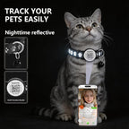 2 Pack QR Code Cat Collar with Instant Lost Pet Recovery System, Scan for Urgent Alerts & Location Info, Breakaway Reflective Collar with Safety Bell (Blue & Pink)