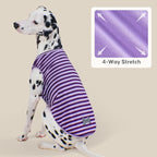 KYEESE 2Pack Dog Shirt, Soft Striped Dogs T Shirts, Lightweight Pet Tank Top, Sleeveless Dog Shirt for Small Dogs, Stretchy Comfortable Pet Vest, Purple, XL