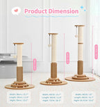 Made4Pets Cat Scratching Post for Indoor Cats with Self Groomer, 28.3" | Cat Scratcher with Natural Sisal Rope, Stable Base and Interactive Ball Track, Cat Toys for Medium and Large Indoor Cats