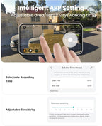 3K/5MP Solar Security Cameras Wireless Outdoor, 360°PTZ Camera | Color Night Vision, PIR+AI Motion Detection, Spotlights Alarm, IP66 Waterproof, 2 Way Audio, Wifi6, Work with Alexa/Google