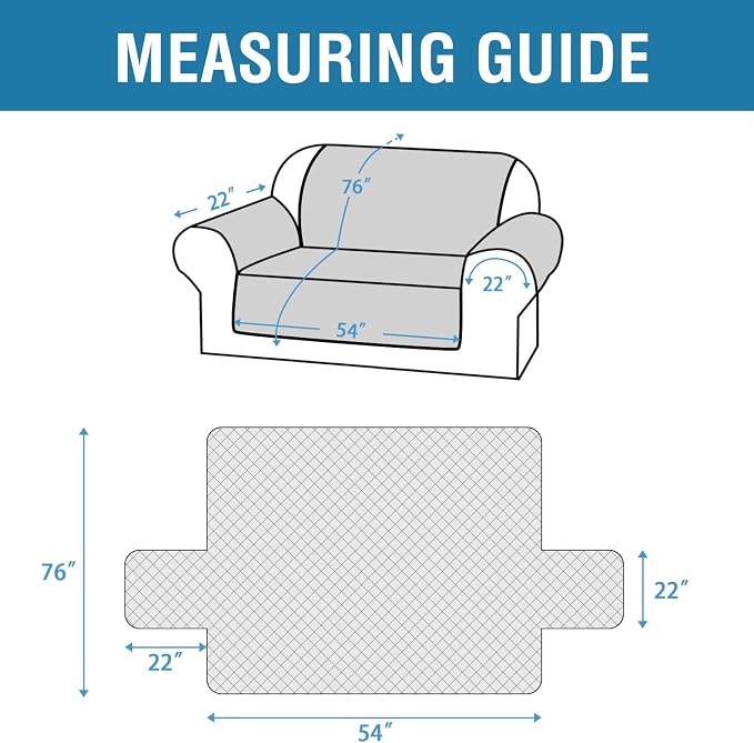 H.VERSAILTEX Loveseat Covers Couch Cover for Dogs with Elastic Straps 100% Waterproof Furniture Protector for Pets Sofa Cover 2 Cushion Couch(Loveseat, Chocolate)