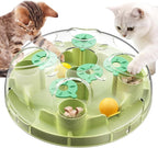 KADTC L, 2-in-1, Cat Puzzle Toy, Foraging Ball & Treat Maze for Indoor Cats | Every mealtime, pawing, batting, digging out kibble slows gobbling, curbs scarf-and-barf, burns extra energy, fights boredom.