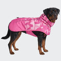 Spark Paws Dog Raincoat, Waterproof Windproof Rain Jacket, for Small Medium Large Extra Large Dogs, Reflective Breathable Full-Body Coverage Dry Suit - Camo Pink - 4XL