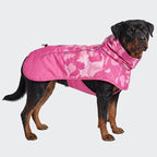 Spark Paws Dog Raincoat, Waterproof Windproof Rain Jacket, for Small Medium Large Extra Large Dogs, Reflective Breathable Full-Body Coverage Dry Suit - Camo Pink - 4XL
