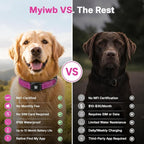 GPS Dog Collar Tracker 2-in-1,Reflective Waterproof Pet Collar,iOS-Only,No Monthly Fees,Unlimited Range,Dog Tracking Collar Pet Tracker,for Small Medium Large Dogs(S (12.5"-16"), Hot Pink)