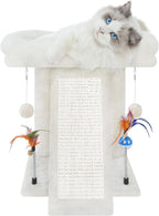 TWDEPART Cat Tree Cat Tower with Cat Scratching Post for Indoor Cats,Activity Centre Climbing Tree Cat Furniture with Playful Toy Balls,Beige
