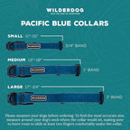 Wilderdog Waterproof Dog Collar - Repels Water & Dirt - Small 11"-15" - Pacific Blue