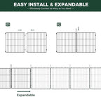 FXW MiniPaws Dog Playpen, Indoor, Yard & RV Camping, 32" H, 12 Panels | Portable, Expandable Layout, Tool-Free Setup, For Small & Medium Dogs