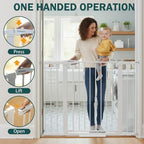 Mumeasy 36" Tall Dog Gate, Auto Close Baby Gate for Stairs & Doorways | Extra tall design, prevents climbing, one hand operation, sturdy metal frame, for dogs pets babies toddlers
