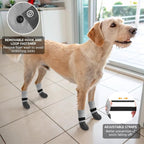 SCENEREAL Dog Socks to Prevent Licking Paws for Hot/Cold Pavement Anti Slip, Dog Shoes for Hardwood Floors, Dog Boots & Paw Protectors with Grippers for Small Medium Large Senior Dogs