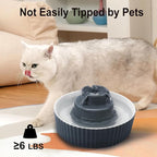 Lawfery Ceramic Cat Water Fountain, 2.1L/71oz Cupcake Pet Fountain | 3 Carbon Filters, 2 Quiet Pumps, Heavy Ceramic Body, and 360° Drinking Area, Drinking Bowl for Indoor Cats and Small Dogs