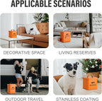 Metal Dog Food Containers, Dog Treat Snack Jars with Lids and Spoon,3 Set | Pet Snack Food Storage Canister Kitchen Biscuit Holder, 9x8 & 9x6 &6x5 inch