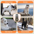 SlowTon Dog Shoes for Large Small Medium Dogs - Breathable Dog Boots for Summer Hot Pavement, Paw Protector for Outdoor Walking Winter Snow, Anti-Slip Rubber Dog Booties for Hardwood Floor (Brown, 8)