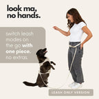 Hands Free Dog Leash - Waterproof Cross Body & Waist Walking Belt for Dog Walking and Training - Cute Walking Accessories for Medium and Large Dogs (Leash Only)