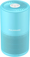 FULMINARE Air Purifiers for Home Bedroom H13 HEPA Air Filter | 360° Intake for Pet Hair, Smoke, Odors , 3 Speeds, Timer, 24dB, Small Mini Air Purifier with Night Light, Ocean Blue
