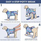 Spark Paws Dog Surgery Recovery Suit – Dog Recovery Suit After Surgery, Anti-Lick Dog Onesie, Abdominal Wound Protector, Soft Cone Alternative for Spay Neuter Male Female Pet Recovery - Donuts - 3XL