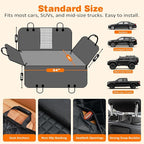 URPOWER 4 in 1 Dog Car Seat Cover for Back Seat, Waterproof Hammock | Mesh Window, Side Flaps, 600D Oxford, Scratch Resistant, Non-Slip, Easy Install, Machine Washable, Dog Seat Belt Included