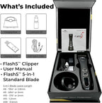 Kenchii Flash 5 Matte Black 5-in-1 Pet Grooming Clipper Digital LCD Stay-Cool Blade Precision Pet Grooming Trim, Shape, Sleek and Ergonomic Design