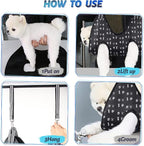 ATESON Pet Dog Grooming Hammock Harness for Nail Trimming (S 30lb), Dog Sling for Cutting Nail, Dog Hanging Holder Hanger for Clipping Nail with Nail Clippers, Nail File, Pet Comb