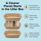 Kitty Sift (Set of 1 Litter Box & 5 Sifting Liners) Disposable Sifting Cat Litter Box Jumbo, 6 Count, Durable and Portable for Travel with Odor Control