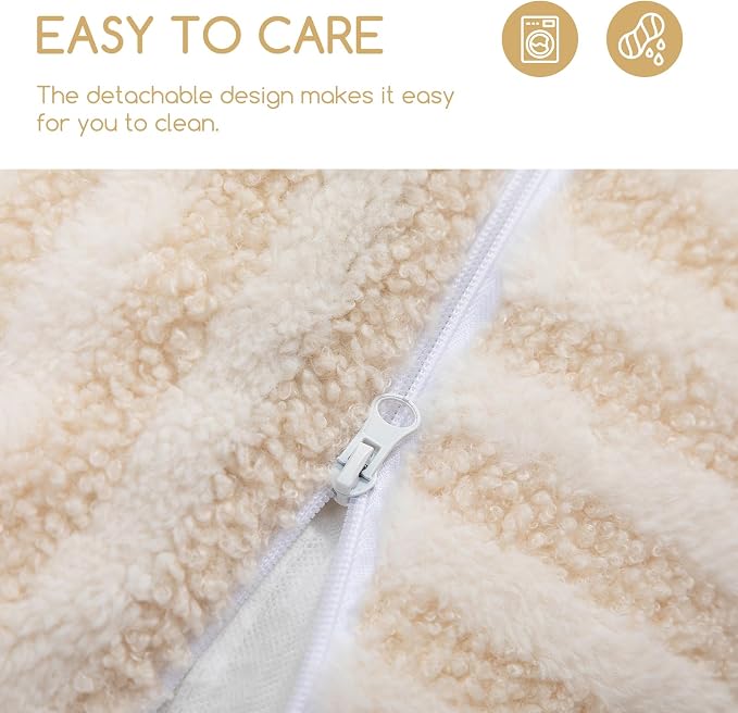 Hollypet Cat Bed Small Dog Orthopedic Couch Beds for Pets up to 13 lbs | Fluffy Multifunctional Double-Layer Warming Kitten Pet Couch Orthopedic Beds with Machine Washable Cover and Non-Slip Bottom