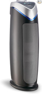 GermGuardian HEPA Air Purifier - Large Room Air Purifier for Bedroom, Office, Dorm, and Home - Filters Pet Dander, Dust, Pollen, Smoke, Scents - AC48252PK - 22" Tower - Gray - 2-Pack