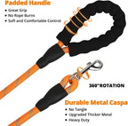 jenico Long Dog Leash 15FT: Heavy Duty Nylon Rope Leashes for Dogs Training with Reflective Threads Bungee and Padded Handle - Dog Lead for Large Small Medium Dogs Outside Walking Hiking