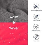 IECOii Extra Warm Fleece Dog Jacket with Buckle - Reflective Turtleneck Coat for Cold Weather - Small to Extra Large Dogs