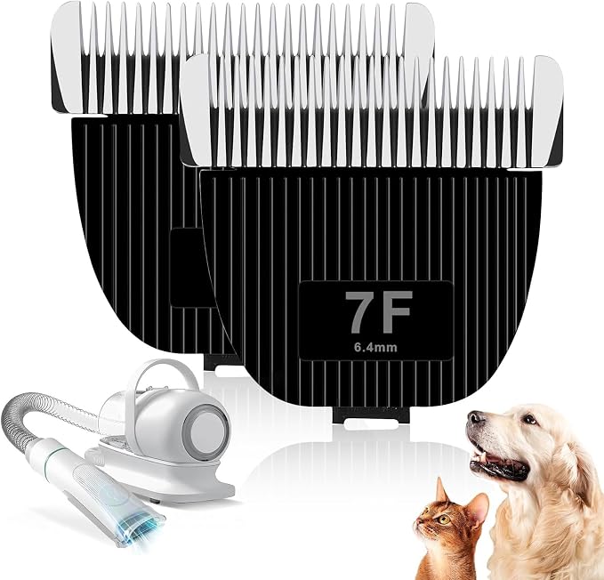Replacement Blade for nebot P1 Pro Pet Grooming Kit & Vacuum,Size-7F | Cut Length 1/8"(3.2mm),Made of Ceramic Blade & Stainless Steel Blade,2 Pack
