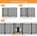 Thickened Metal Tube Dog Playpen Outdoor, Low Threshold Dog Pen, Heavy Duty 40" H 8 Panels for Pet Playpens Indoor, Portable Pet Fence for Yard RV Camping