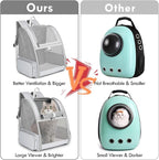Cat Backpack Carrier, Large Pet Carrier Backpack with Kitten Wand Feather Toy for Medium Small Dog Cat Puppy Kitty Bunny up to 15lbs, Ventilated Mesh Kitten Bookbag for Travel Walking Outdoor (Grey)