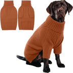 IECOii XL Dog Sweater,Winter Doggy Clothes for Large Dogs Girl Boy,Warm Pullover Soft Dog Sweater Turtleneck,Lightweight & Good Stretch for Active Dogs Like Beagle,Border Collie (Caramel,XLarge)