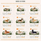 Comfort Expression Orthopedic Dog Beds for Large Sized Dog with Bolster | Waterproof Dog Couch Bed with Washable Cover & Non-Slip Bottom, Supportive Egg Crate Foam Large Pet Bed, 38x25 Inch