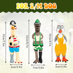 Silipull 3 Pcs Rubber Chicken Squeaky Dog Toys Screaming Chicken Latex Soft Rubber Chew Molar Toys Interactive Pet Funny Squawkers Cute Dog Gifts for Small Medium Birthday (Cosplay Style)