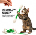 Glaciart One Swabs Cat Toys with Catnip - 6 Pk | Durable for Chew, Cute Cat Toys Interactive Kitty for Boredom, Exercise, & Play | Filled w/Organic Catnip for Anxiety & as Digestive Aid | Gift Idea