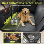 Back Seat Extender for Dogs, Hard Bottom Dog Car Seat Cover, Upgraded Waterproof PU Leather, Easy to Clean, Anti-Scratch & Durable Hammock for Full Size Trucks, Holds 400lbs