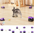 AsFrost Interactive Cat Toy for Indoor Cats Chase/Run/Hunt/Exercise-Purple | Self Play/Remote Control Funny Cat Toy, Gifts for Cat Lovers, Kitty's Weight Loss and Health