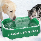 1.45 Gal/5.5L Heated Water Bowl, Extra Large Heated Dog Bowls for Outside, Safety Listed Heated Pet Bowl with Anti-Chew Cord for Dog & Cat Drinking Water in Winter, BPA-Free, Anti-Slip Base(Green)