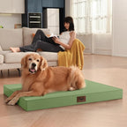 Outdoor Waterproof Orthopedic Dog Bed for Medium Size Dogs | Egg Crate Foam for Joint Support, Fits 36x23 Crates, TPU Waterproof Layer, Machine Washable 1680D Oxford Cover, Up to 50 lbs