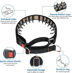 Mayerzon Martingale Dog Collar No Pull, Black, L | Neck Cir 18.5"-23.5" | Patented Anti Pull Collar for Small Medium Large Dogs, Buckle, For Walking Training, Adjustable, Hidden Design, 2.5mm Links