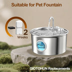 GIOTOHUN Cat Water Fountain Filter: 24 Cat Fountain Filter Replacement - 12 Filters & 12 Sponges - 6 Months Set of 24 Pet Fountains Filters for ATMZIQXR GIOTOHUN KOOGMOON UMOCUOY IHOUONE HOOISE